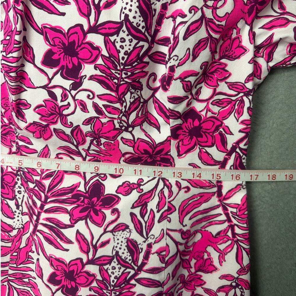 Lilly Pulitzer Mila Dress Pink White 8 NWT Floral Sheath Spring Preppy Coastal - Picture 6 of 11